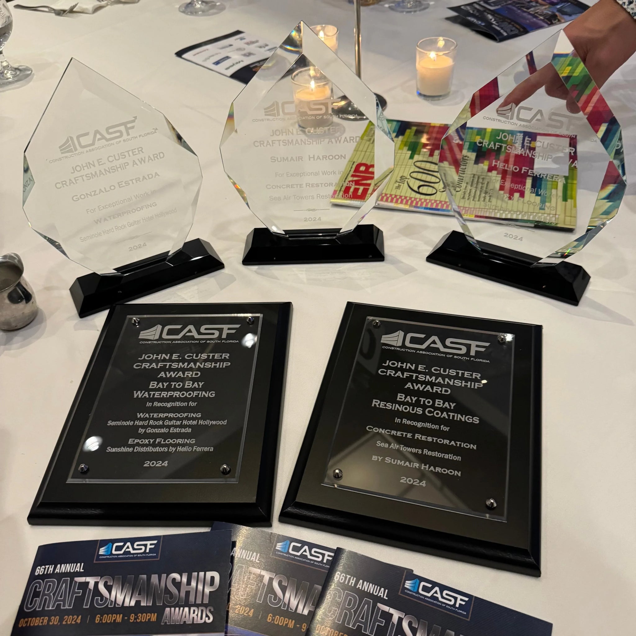 CASF AWARDS BAY TO BAY THREE KEY AWARDS AT THE 66TH ANNUAL CRAFTSMANSHIP AWARDS GALA...